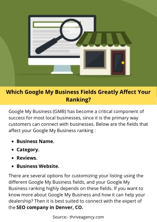 Which Google My Business Fields Greatly Affect Your Ranking?