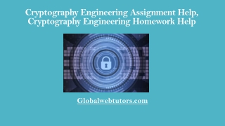 Cryptography Engineering Assignment Help