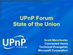 UPnP Forum State of the Union