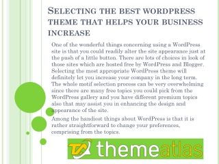 Selecting the best wordpress theme that helps your business increase