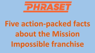 Five action-packed facts about the Mission Impossible franchise