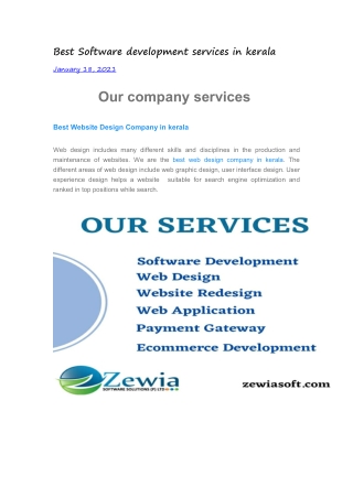 Best Software development services in kerala - software development company in india