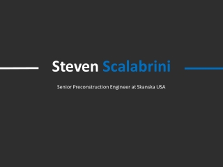 Steven Scalabrini - A Highly Competent Professional