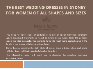 The Best Wedding Dresses in Sydney for Women of all Shapes and Sizes