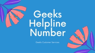 Geeks Customer Services