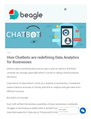 Chatbots Business Analytics - Beagle