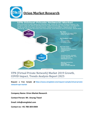 VPN (Virtual Private Network) Market 2019 Growth, COVID Impact, Trends Analysis Report 2025