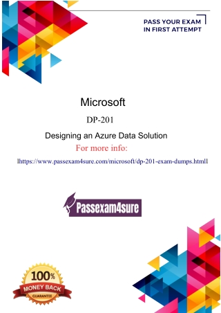 DP-201  PDF Dumps | Recently Updated Questions - PassExam4Sure