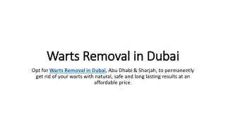 Warts Removal Dubai