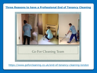 Three Reasons to have a Professional End of Tenancy Cleaning