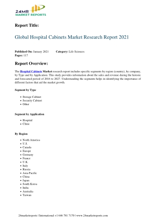 Hospital Cabinets Market Research Report 2021