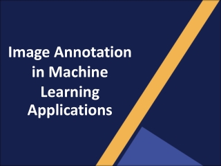 Image Annotation in Machine Learning - Applications