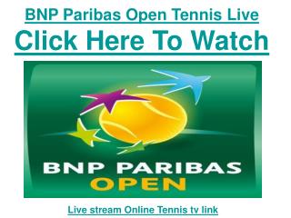 Watch BNP Paribas Open Tennis 2011 | live Streaming Matches