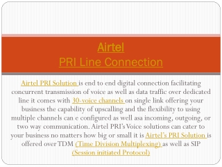 Airtel PRI Line Service Provider in India | Call: 9035020041 | Price/Cost and Tariff Plans