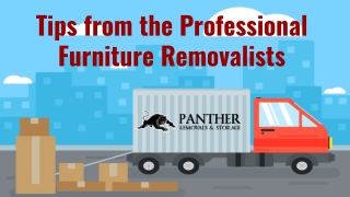 Tips from the Professional Furniture Removalists