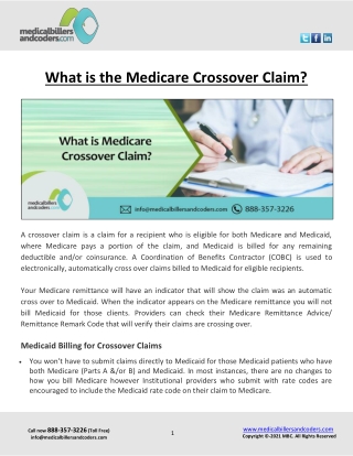 What is the Medicare Crossover Claim?