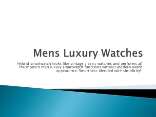 Mens Luxury Watches