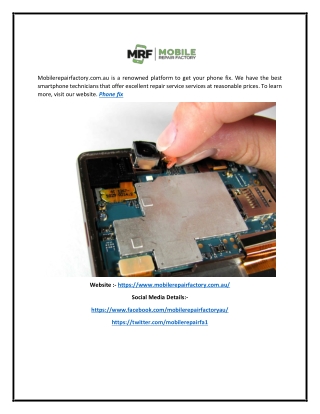 Phone Fix | Mobilerepairfactory.com.au
