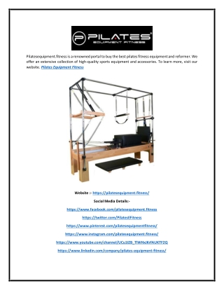 Pilates Equipment Fitness | Pilatesequipment.fitness