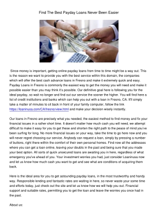 FindTheBestPaydayLoansNeverBeenEasier
