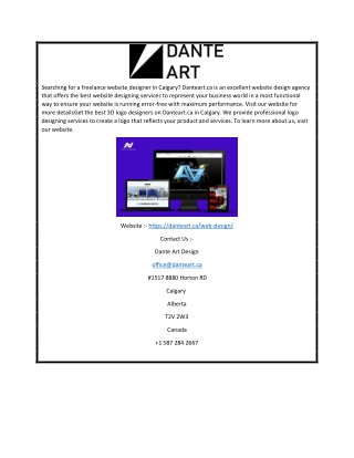 Freelance Website Designer Calgary | Danteart.ca