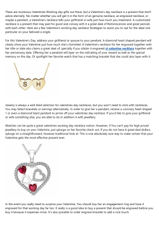 Don't Buy Into These "Trends" About necklaces for valentines day