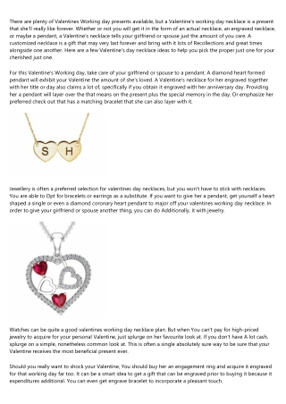 What Would the World Look Like Without valentine necklace?