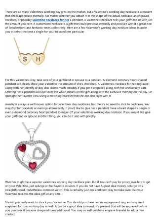 The Most Innovative Things Happening With valentines necklace for her