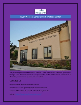 Psych Wellness Center | Psych Wellness Center