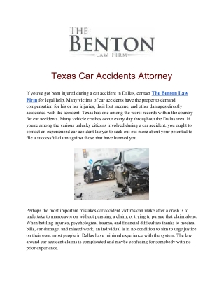 Texas Car Accidents Attorney