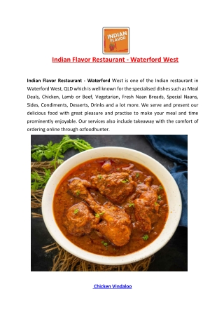 Indian Flavor Restaurant - Takeaway Waterford West, Qld - 5% Off