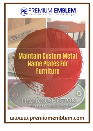 Ways to Clean the Custom Metal Nameplates | Premium Emblem