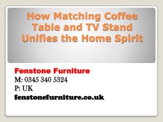 How Matching Coffee Table and TV Stand Unifies the Home Spirit