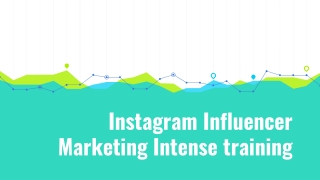 Instagram Influencer Marketing Intense training
