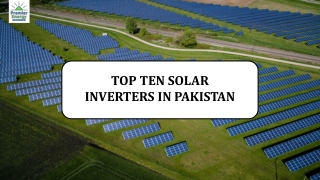 Top 10 Solar Inverters in Pakistan