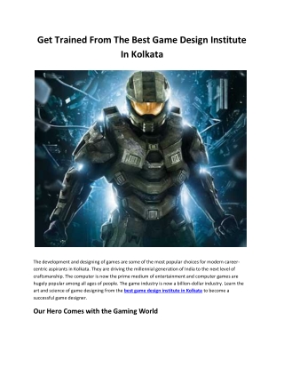 Get Trained From The Best Game Design Institute In Kolkata