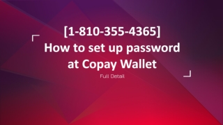 @![1-810-355-4365] !!How to set up password at Copay Wallet