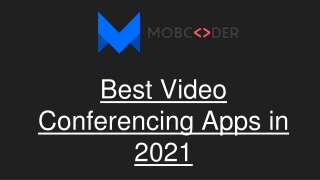 Top Video Conferencing Apps to check in 2021