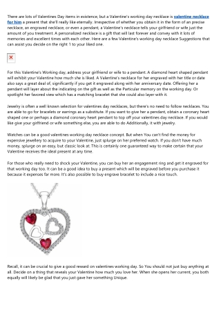 12 Do's and Don'ts for a Successful valentine necklace for him