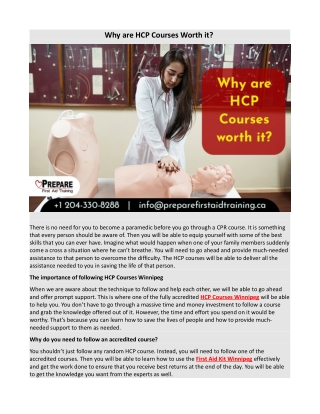 Why are HCP courses worth it?