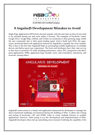 8 AngularJS Development Mistakes to Avoid