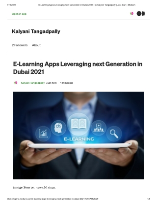 E learning apps leveraging next generation in dubai 2021