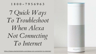 Alexa Not Connecting to Internet 1-8007956963 Alexa Connection Issues Fixes