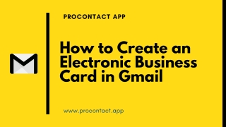 How to Create an Electronic Business Card in Gmail