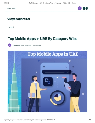 Top Mobile Apps in UAE By Category Wise