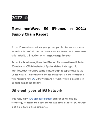 More mmWave 5G iPhones in 2021: Supply Chain Report