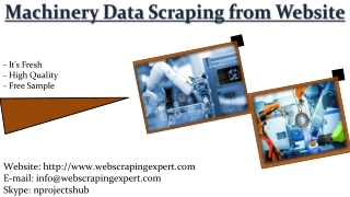 Machinery Data Scraping from Website