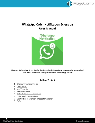 Magento 2 WhatsApp Order Notification