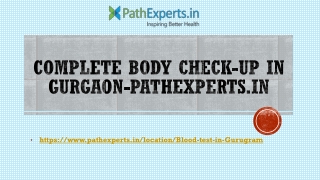 Complete Body Check-up In Gurgaon-Pathexperts.in