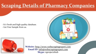 Scraping Details of Pharmacy Companies